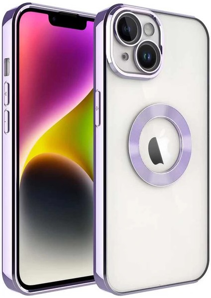 iPhone 14 Plus Uyumlu Kılıf Kamera Korumalı Logo Gösteren Kapak