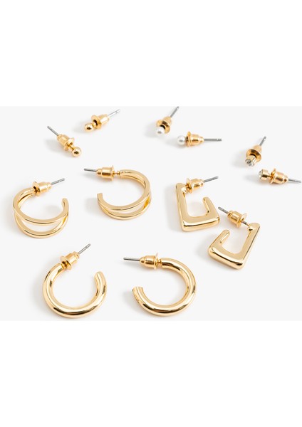 6'lı Çelik Top ve Halka Küpe Seti modelleri