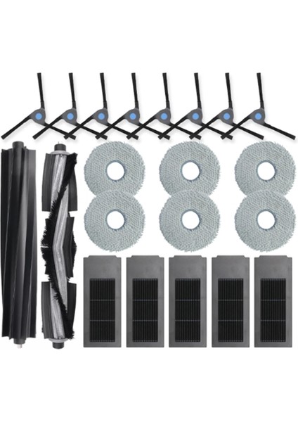 Deebot X2 Omni/x2 Pro/x2 Robot Vakum Aksesuarları Rulo Ana Yan Fırça Hepa Filtre Paspas Bezi Parçaları (Yurt Dışından)