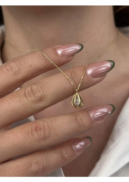 14 Ayar Altın Sarmal Kafes Kolye 439 modelleri