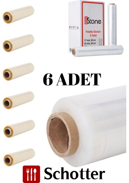 Palet Streç Film – 23 Mic 2000 gr (6'lı Koli)