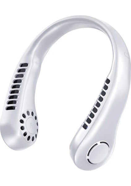 Yaprak Daha Az Boyun Asılı Küçük Fan USB Şarj Açık Portatif Taşınabilir Spor Boyun Asma Fan Esansiyel Yaz B (Yurt Dışından)