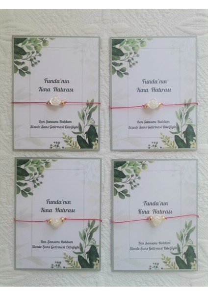 48 Adet Kişiye Özel Gül Inci Model Düğün Nikah Nişan Söz Kına Hatırası Dağıtmalık Hediyelik Bileklik fırsatları