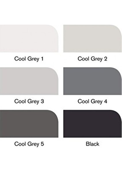 ProMarker Nötr Tonlar Seti 6'lı Gri Tonlamalı Kalemler ile Sanatçılar İçin modelleri