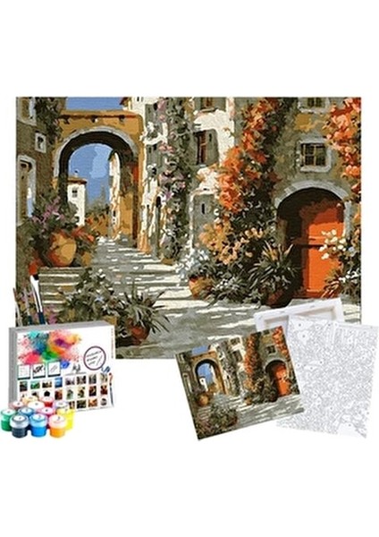 Taş Evler Boyama Seti 40 x 50 cm Renkli Akrelik Boyalarla Yaratıcılığınızı Ortaya Çıkarın fırsatları