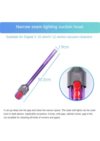 V12/V10 Ince/dijital Ince Aralık Memesi Aracı + Alt Adaptör Yedek Akülü Elektrikli Süpürgeler Eki (Yurt Dışından) modelleri