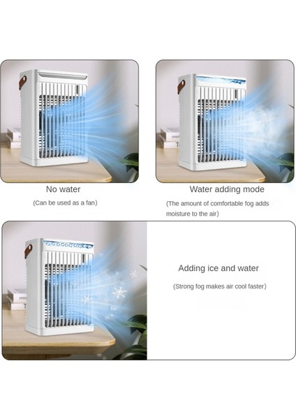 5 Hızlı Hava Soğutucu Nemlendirici Taşınabilir Klimalar 7 Renk Işık Kişisel Klima Fan Oda Ofis (Yurt Dışından) modelleri