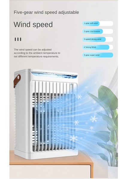 5 Hızlı Hava Soğutucu Nemlendirici Taşınabilir Klimalar 7 Renk Işık Kişisel Klima Fan Oda Ofis (Yurt Dışından) indirimleri