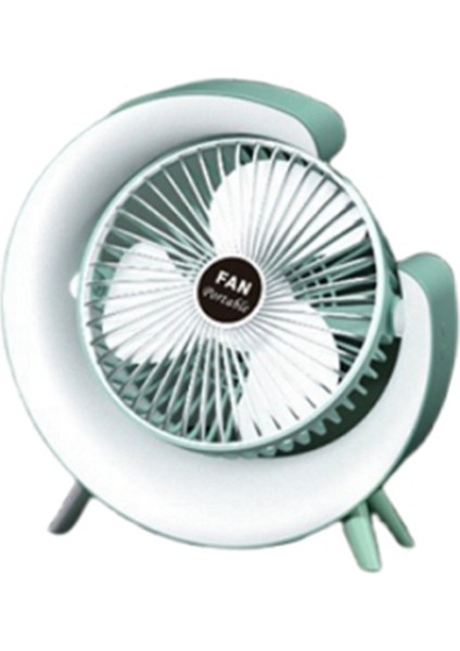LED Çok Renkli Masaüstü Fan, Ortam Işığı, USB Şarjı, Büyük Hava Hacminin Ayarlanması, Sessiz Küçük Elektrik Fan B (Yurt Dışından)