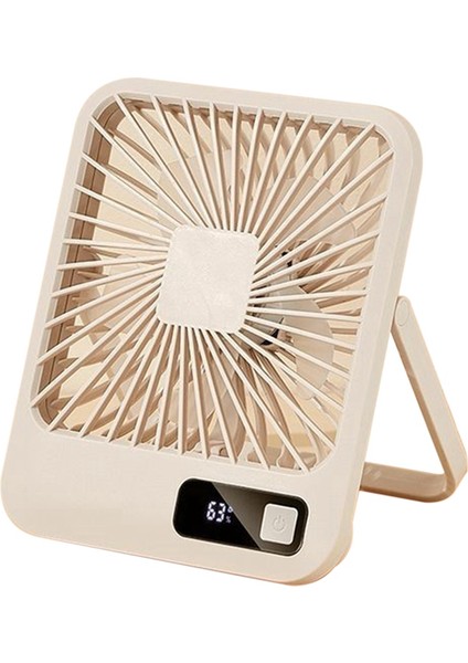 Masaüstü Küçük Fan Çok Güçlü Ofis Ince ve Şarj Modeli Katlanabilir Fırçasız Taşınabilir Haki (Yurt Dışından)