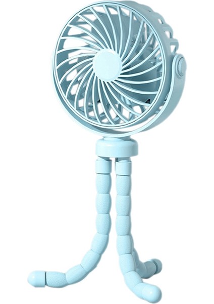 Ahtapot Hayranı, Masaüstü Kamp Fanı, USB Şarj Edilebilir Tripod Fan, Hafif Fan Mavisi (Yurt Dışından)