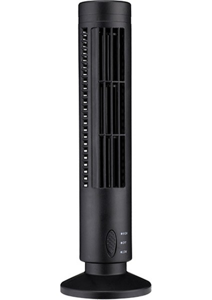 Yeni USB Tower Fan Bladess Fan Tower Elektrik Fan Mini Dikey Klima, Bladess Daimi Fan Siyah (Yurt Dışından)
