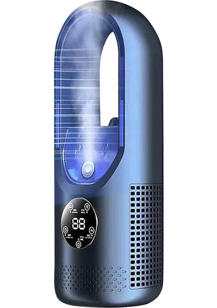 Bladeless Fan Elektrik Fan Hanehalkı Yurt Soğutma Fanı Fan Sprey Su Soğutmalı Masaüstü Fan Mavi (Yurt Dışından) fırsatları