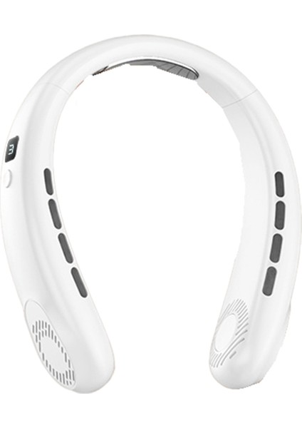 Yaprak Daha Az Boyun Asılı Küçük Fan USB Şarj Açık Portatif Taşınabilir Spor Boyun Asma Fan Esansiyel Yaz C (Yurt Dışından)