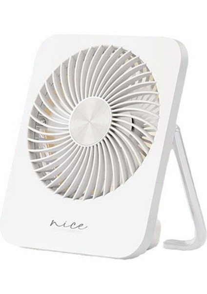 Açık Masaüstü Katlanır Mini Ince, Hafif, Sessiz, Yüksek Rüzgar, Taşınabilir Duvara Monte Küçük Fan Beyaz (Yurt Dışından)