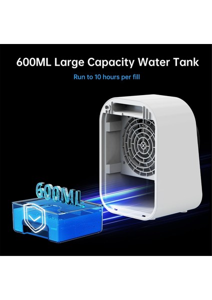 Taşınabilir Klimalar, Hız ve Zamanlayıcı ile Kişisel Evaporatif Hava Soğutucu, 600ML Soğutma Fanı Mini Klima (Yurt Dışından) indirimleri