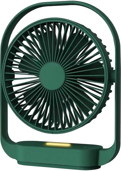 Masa Fan, Küçük Fan Sessiz, Gece Işığı ile USB Fan, Masa Fanı Elektrikli Şarj Edilebilir Masaüstü Fan Yatak Odası Ofis-Yeşil (Yurt Dışından)
