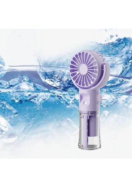 F4 Elde Taşınan Fan Humiding Fan Fan Asılı Boyun Fanı Katlanır Mini Handheld Fan, Mor (Yurt Dışından) indirimleri