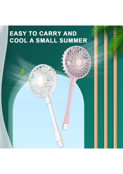 USB Fan Mini Fan Swan Neck Esnek Soğutma Fanı Taşınabilir Fan Dizüstü Bilgisayar Mobil Pc Ev Ofisi Beyaz (Yurt Dışından) fiyatları