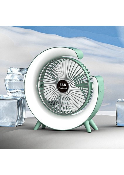 LED Çok Renkli Masaüstü Fan, Ortam Işığı, USB Şarjı, Büyük Hava Hacminin Ayarlanması, Sessiz Küçük Elektrikli Fan C (Yurt Dışından) fırsatları