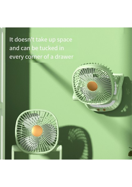 Katlanır Duvara Monte Küçük Fan, Ofis Masaüstü Ev Masaüstü Taşınabilir Küçük Elektrikli Fan, Sessiz Hava Sirkülatör Fan, Yeşil (Yurt Dışından) indirimleri