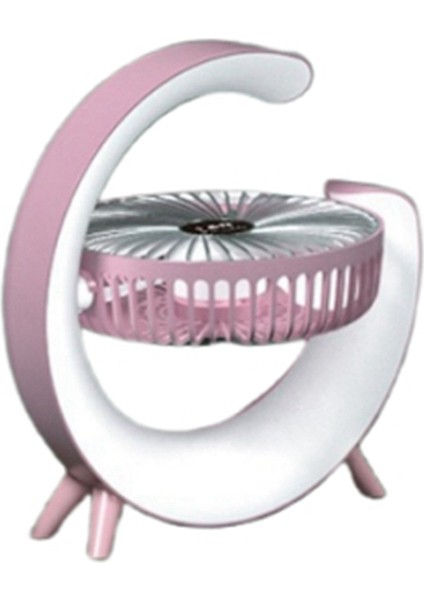 LED Çok Renkli Masaüstü Fan, Ortam Işığı, USB Şarjı, Büyük Hava Hacminin Ayarı, Sessiz Küçük Elektrik Fan A (Yurt Dışından)