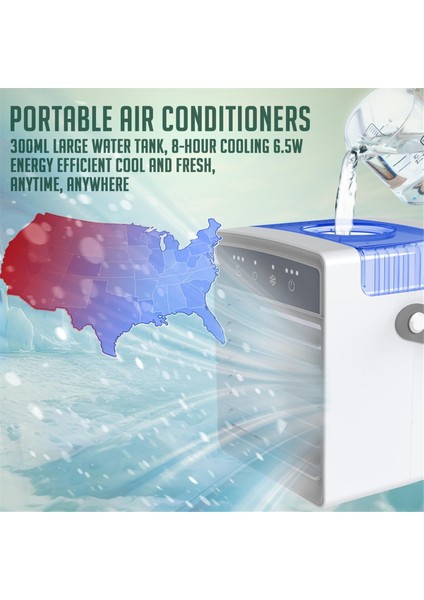 Taşınabilir Klimalar, USB Kişisel Mini Klima, Sisli Evaporatif Hava Soğutucu, Oda, Çadır, Araba Için (Yurt Dışından) fırsatları