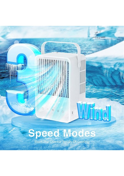 Klimalar 3 Rüzgar Hızına Sahip Evaporatif Hava Soğutucu 7 Renk Oda Ofis Için Hafif Kişisel Klima (Yurt Dışından) fırsatları