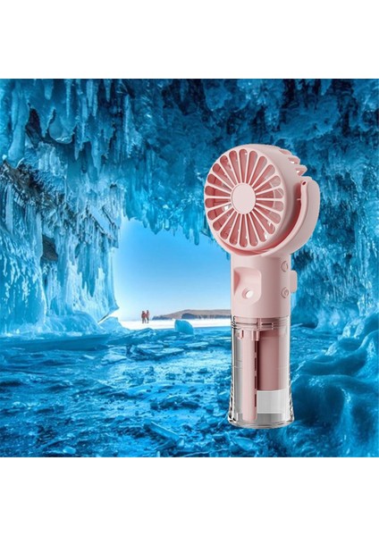 F4 Elde Taşınan Fan Humiding Fan Fan Asılı Boyun Fanı Katlanır Mini Handheld Fan, Pembe (Yurt Dışından) fiyatları