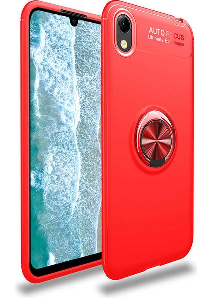 Huawei Y5 2019 Kılıf Senk Ravel Silikon Kapak-Kırmızı