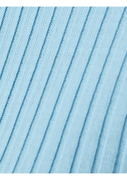 Dik Yaka Slim Fit Uzun Kollu Basic Triko Kazak