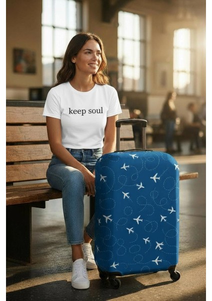 - Lacivert Esnek Kumaşlı Valiz Kılıfı - Yıkanabilir & Darbelere Dayanıklı fiyatları