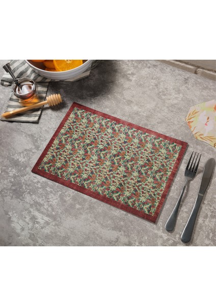 Renkli Geometrik Desenli Amerikan Servis modelleri