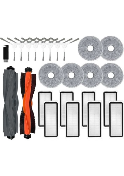 X20 Pro / X20 Robotlu Süpürge Ana Yan Fırça Hepa Filtre Paspas Bezleri Bez Yedek Parçalar (Yurt Dışından)