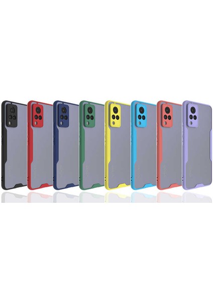Vivo V21 Kılıf Senk Parfe Kapak-Sarı fiyatları