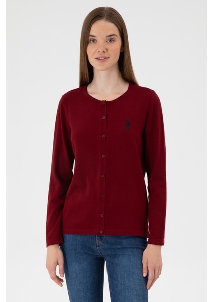 Kadın Bordo Hırka (Triko) 50313624-VR014