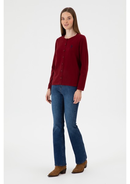 Kadın Bordo Hırka (Triko) 50313624-VR014 fırsatları