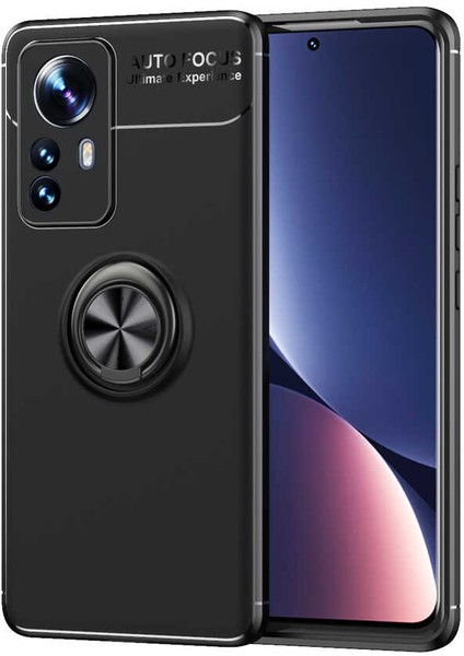 Xiaomi Mi 12 Pro Kılıf Senk Ravel Silikon Kapak-Siyah