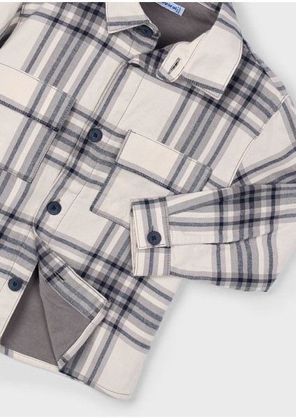 Erkek Çocuk Gömlek – Gri Ekose (4-10 Yaş) | %100 Pamuk – Düğmeli, Pamuk Astarlı indirimleri