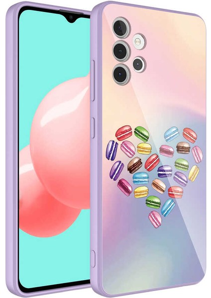 Galaxy A32 4g Kılıf Kamera Korumalı Desenli Sert Silikon Senk Epoksi Kapak-No1