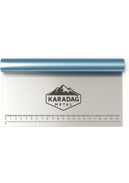 Hamur Kazıyıcı ve Kesici Spatula Ölçekli Çelik Pasta Sıvama Aparatı 25 cm