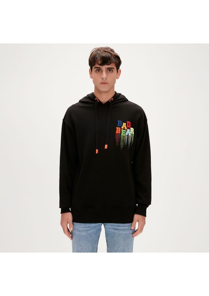 Rainbow Hoodie Erkek Siyah Sweatshirt 23.02.12.005-C01