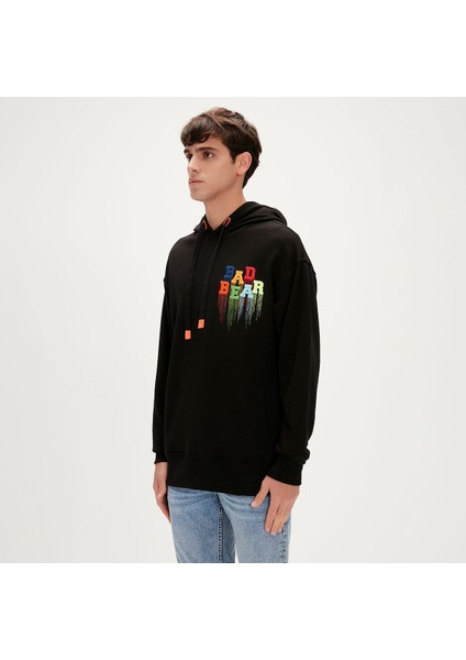 Rainbow Hoodie Erkek Siyah Sweatshirt 23.02.12.005-C01