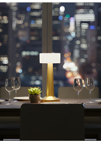 KML105 Dokunmatik Altın Masa Lambası Cct (3 Renk Opsiyonlu)