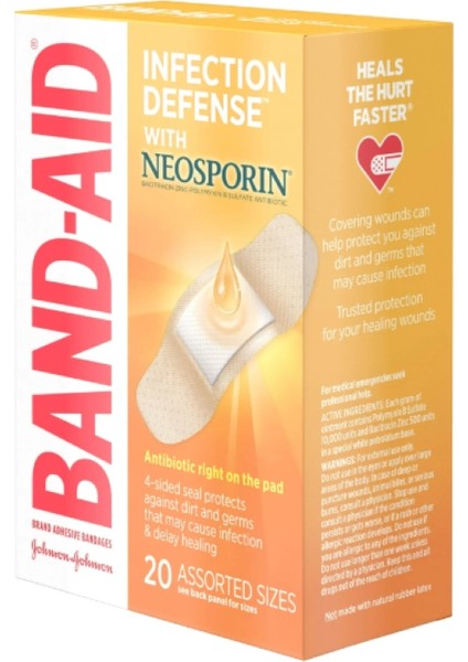 Band-Aıd Infectıon Defense Wıth Neosporın Yara Bandı 20 Adet
