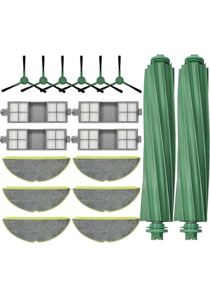 Irobot Roomba 205 Dustcompactor Vac Robot Süpürge Parçaları Için 18 Adet Ana Yan Fırça Hepa Filtreleri Paspas Pedleri (Yurt Dışından) modelleri