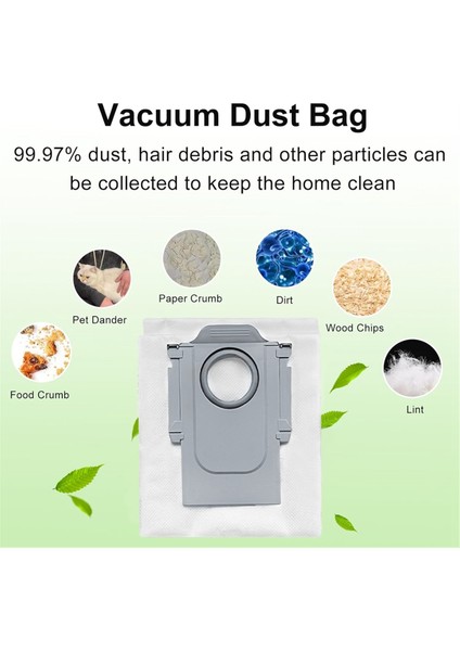 Roborock Q7 M5 / Q7 L5 / Q7 Tf / Q10 S5 / Q10 X5 / Q10 Pf / Q10 Vf / Q8 Max Pro Plus Elektrikli Süpürge Aksesuarları Için Toz Torbası 10 Adet (Yurt Dışından) fiyatları