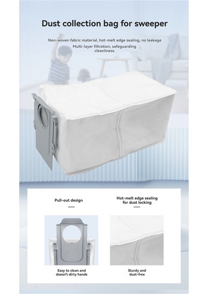 Roborock Q7 M5 / Q7 L5 / Q7 Tf / Q10 S5 / Q10 X5 / Q10 Pf / Q10 Vf / Q8 Max Pro Plus Elektrikli Süpürge Aksesuarları Için Toz Torbası 10 Adet (Yurt Dışından) modelleri