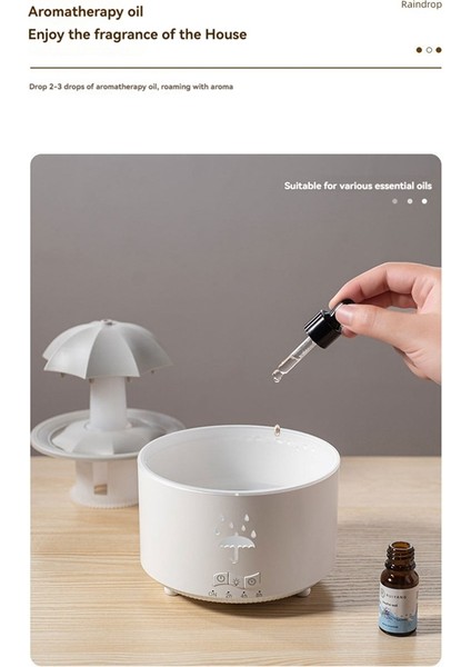 Yatak Odası Için Yağmur Damlası Nemlendiricisi Büyük Oda Hava Nemçerleri ve Aromaterapi Difüzörü Işık ile Sessiz Nemlendirici (Yurt Dışından) modelleri