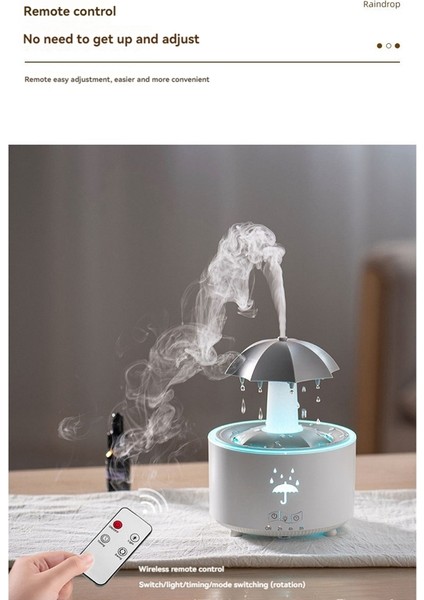 Yatak Odası Için Yağmur Damlası Nemlendiricisi Büyük Oda Hava Nemçerleri ve Aromaterapi Difüzörü Işık ile Sessiz Nemlendirici (Yurt Dışından) fırsatları